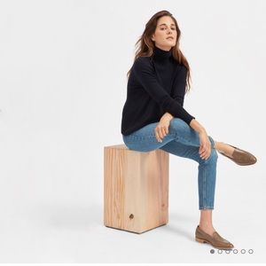 Everlane Navy Luxe Wool Square Turtleneck